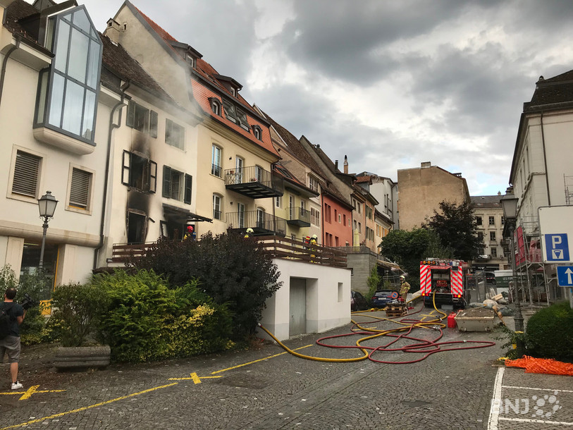 Le bâtiment sinistré a été totalement détruit par les flammes.