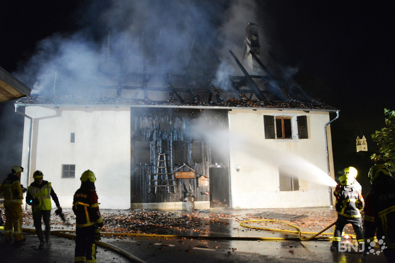 L'incendie a totalement détruit ce bâtiment de Courroux.