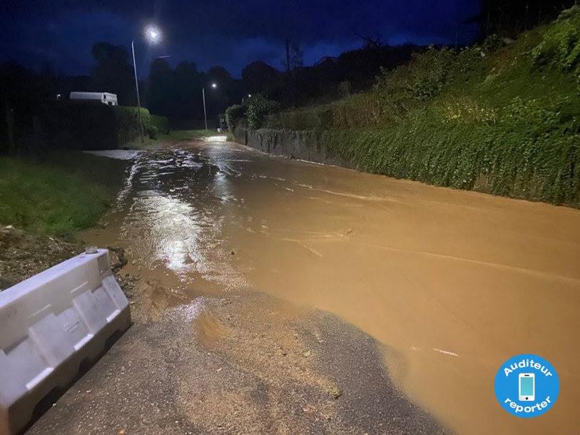 Une forte quantité d'eau est tombée en peu de temps, comme ici à Alle.
