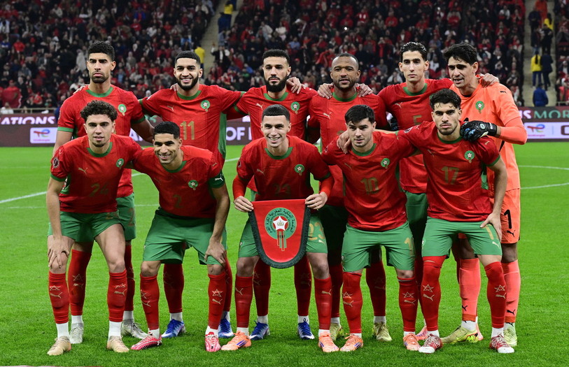 L'équipe du Maroc va tenter de décrocher le titre continental samedi contre le Sénégal en finale de la CAN qu'elle joue à domicile. (Photo : EPA/JALAL MORCHIDI)