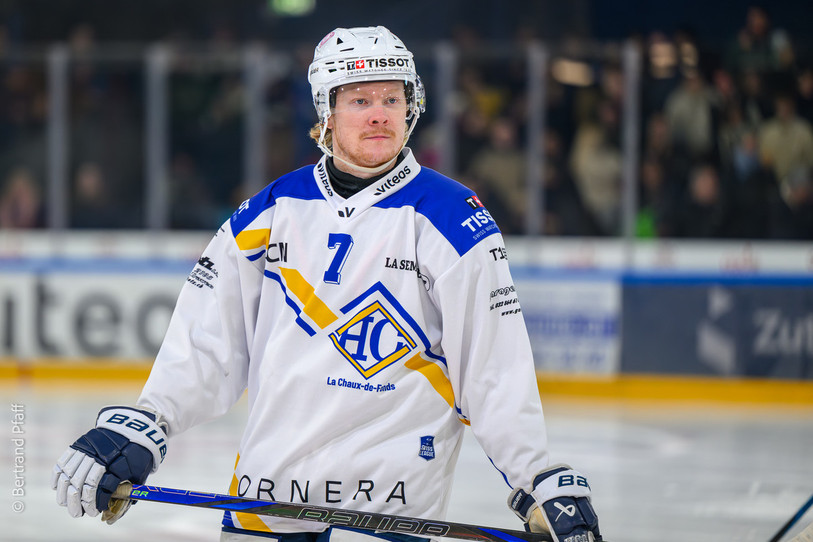 David Lindquist a inscrit l'unique but de la rencontre samedi soir à Arosa. (Photo : Bertrand Pfaff)