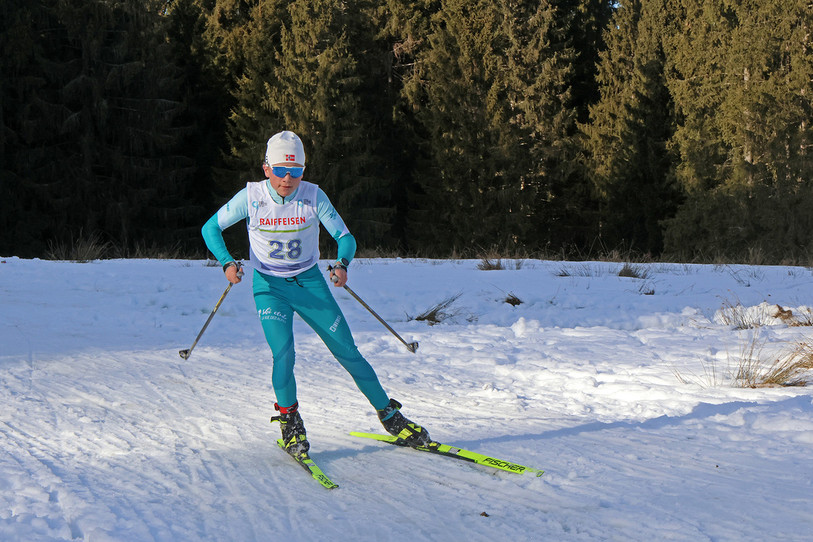 Du haut de ses 14 ans, le jeune Neuchâtelois Erik Lauenstein a remporté la Course de l'Heure dimanche dans les Franches-Montagnes. (Photo : Noémie Montagnat-Rentier).
