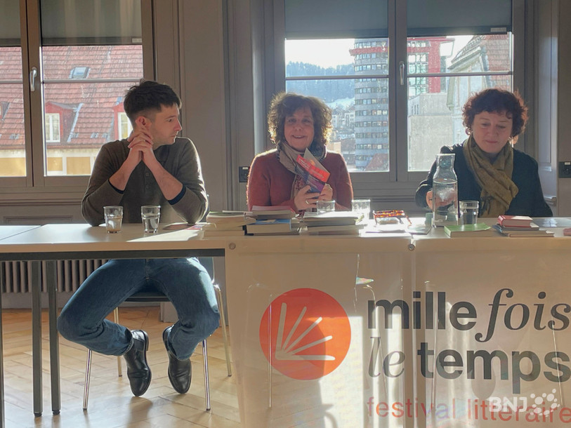 De gauche à droite : Célestin de Meeûs, Marie-Joëlle Pedretti et Anne Pellaton.