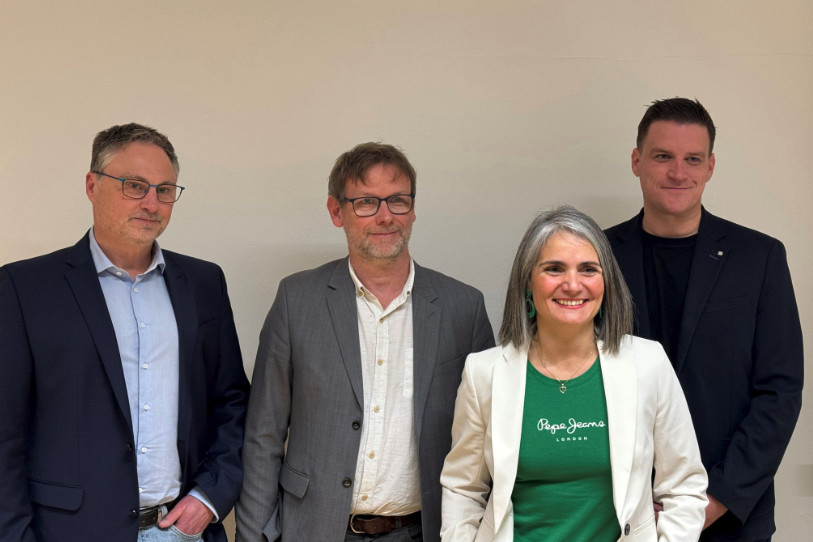 De gauche à droite : Roberto Segalla, Olivier Dubail, Virginie Oliboni et Loïc Dobler. (Photo : CPJU)