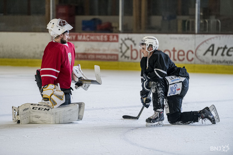 Stefan Müller a convaincu le staff du HC Ajoie. (Photo : Jonathan Vallat)