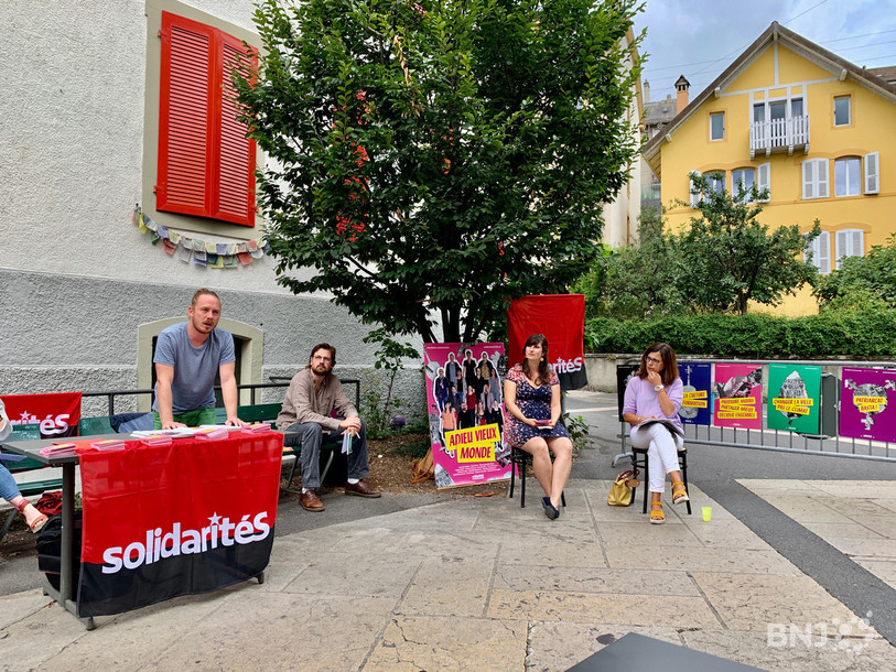 Plusieurs candidats sont venus vendredi matin à la rue du Tertre à Neuchâtel présenter leur programme politique.