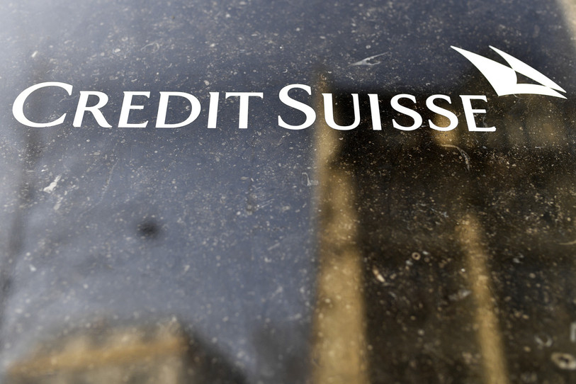 Le logo de Crédit Suisse (photo : KEYSTONE/Walter Bieri).