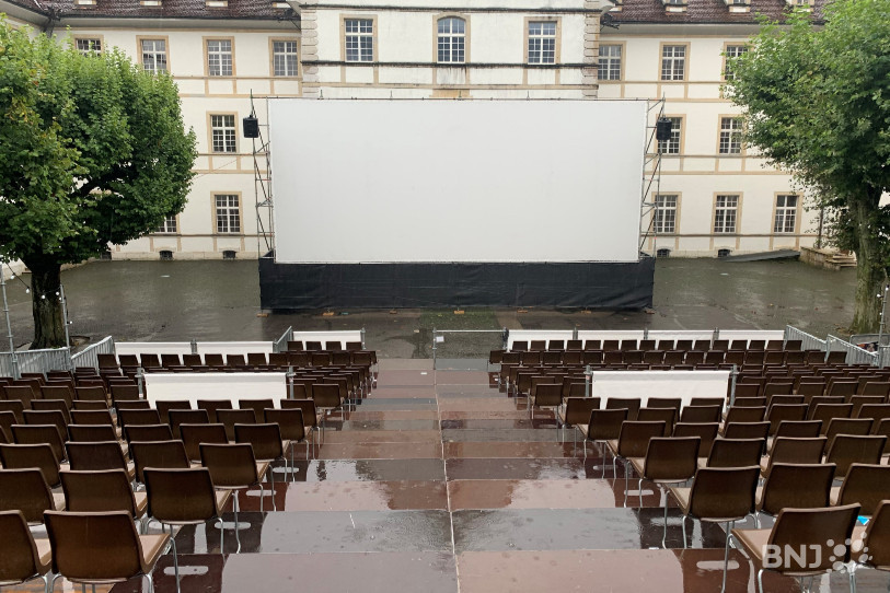 Ecran blanc à l'Openair cinéma de Delémont qui a dû composer avec la crise sanitaire.
