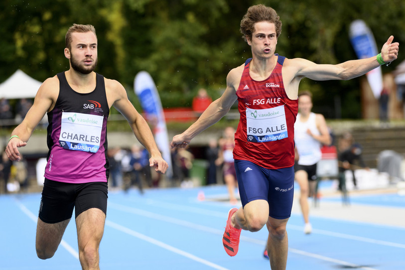 Nathan Gyger (à droite) a été l'un des fers de lance de la FSG Alle dimanche (photo : archives/KEYSTONE/Laurent Gillieron).