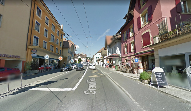 La Grand'Rue de Peseux était jusqu'à présent limitée à 40km/h. Il faudra rouler à 30km/h. (Photo: Google Maps)