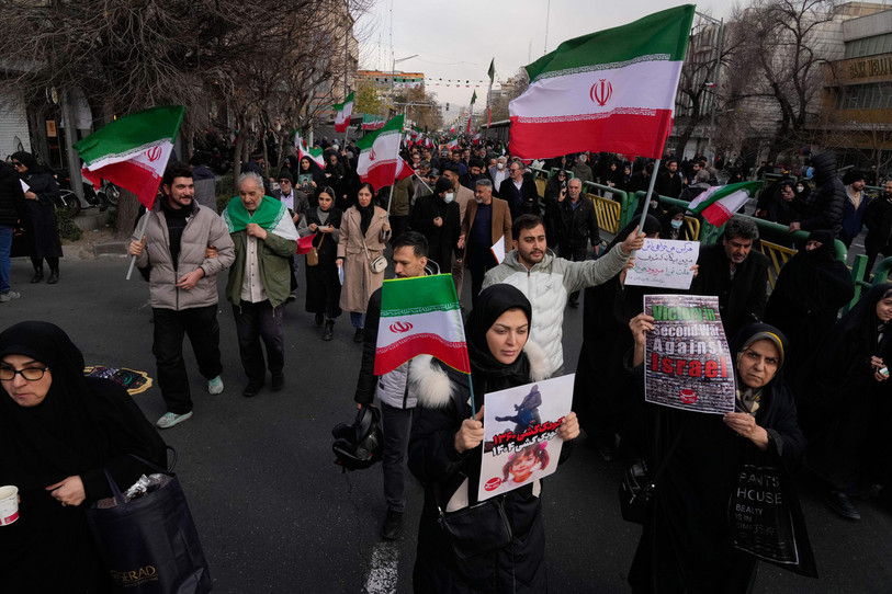 Les manifestations en Iran ont commencé le 28 décembre par des protestations contre le coût de la vie. (Photo : AP Photo/Vahid Salemi.)