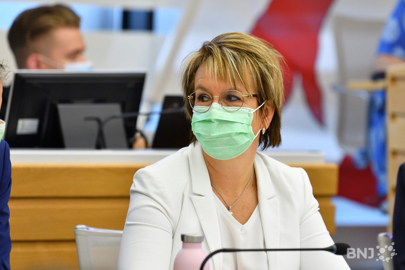 La ministre de l'intérieur, Nathalie Barthoulot, a peu goûté les allégations du député Yves Gigon. (Photo : Georges Henz).