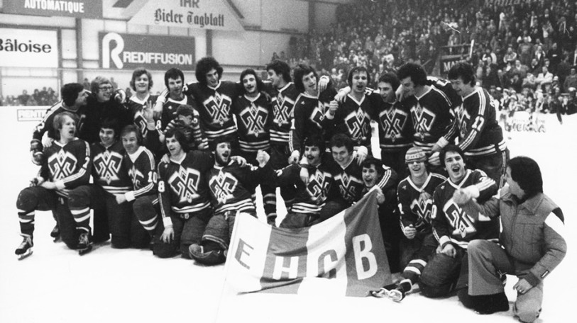Le HC Bienne est champion en 1978 (photo : www.ehcb.ch).