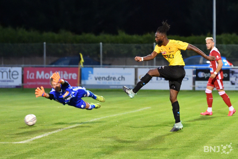 Oumar Coulibaly a inscrit le premier but du FC Bassecourt (photo : Georges Henz).