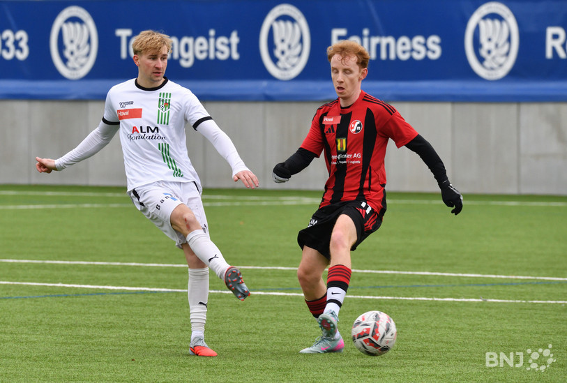 Maxime Eschmann a fait trembler les filets pour le premier match amical du FC Courtételle. (Photo : Georges Henz)