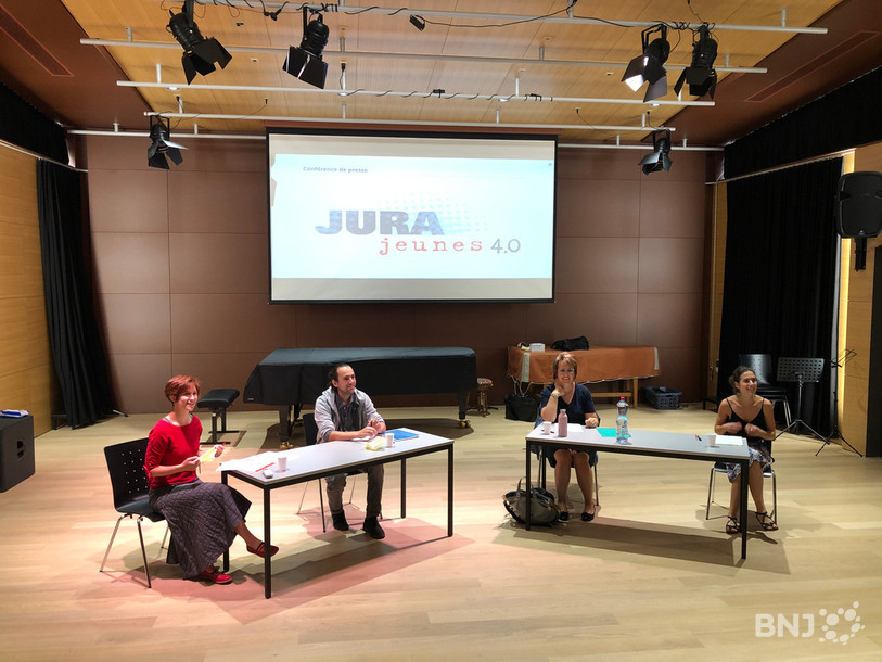Le canton a présenté mercredi les résultats du sondage mené dans le cadre du projet « Jura Jeunes 4.0 ». De gauche à droite: Sandra Vauchy, Alain Berberat, Nathalie Barthoulot, Samantha Ramos.