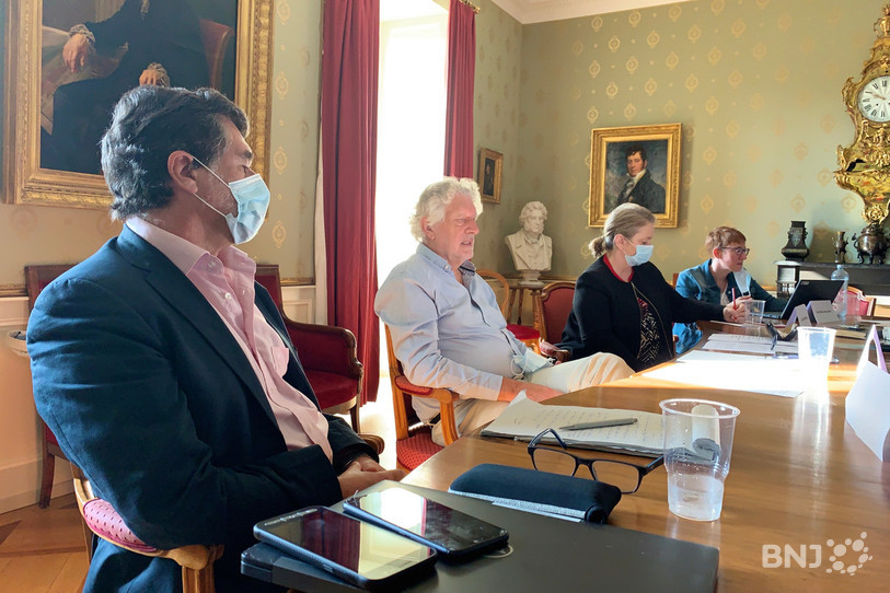 De gauche à droite : Claude François Robert, Nago Humbert, Muriel Desaulles et Fabienne Wyss Kubler.