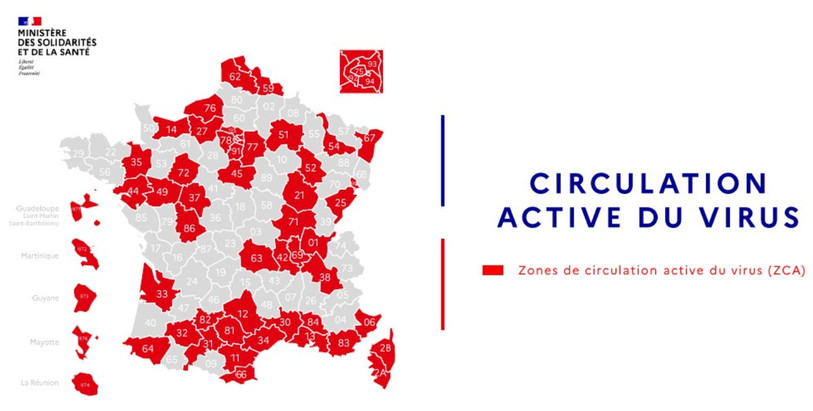 Le Territoire de Belfort et le département du Doubs sont placés en zone rouge. (image: Twitter de la Préfecture de Belfort)