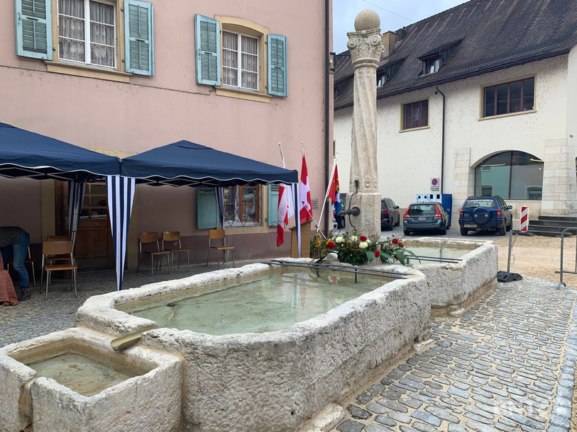 La fontaine de la Laiterie a été entièrement restaurée. 