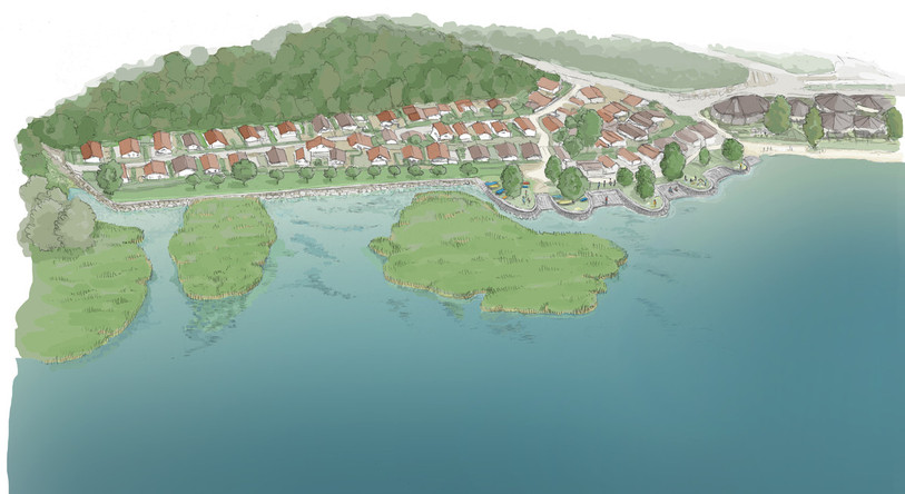 Le futur visage de la baie de La Tène. (Illustration: Commune de Laténa)