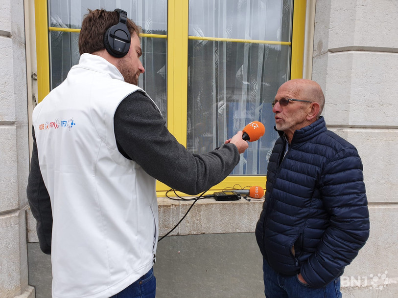 Claude Schönenberg après l'annonce des résultats à Sonvilier.