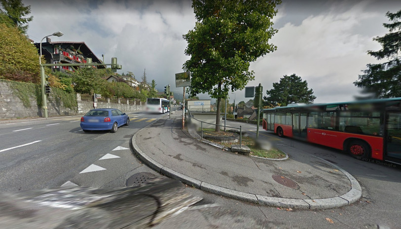 L'échauffourée a eu lieu au carrefour entre la route de Reuchenette et la rue Hermann-Lienhard. (Image : GoogleMaps)