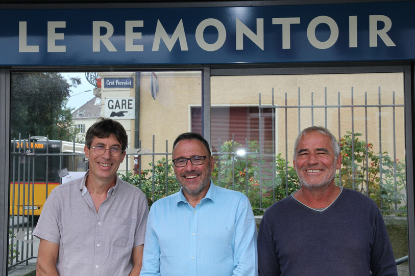 Les trois candidats des Verts pour le Conseil communal du Locle, de gauche à droite : Philippe Rouault, Miguel Perez et Richard Gigon (photo SP).