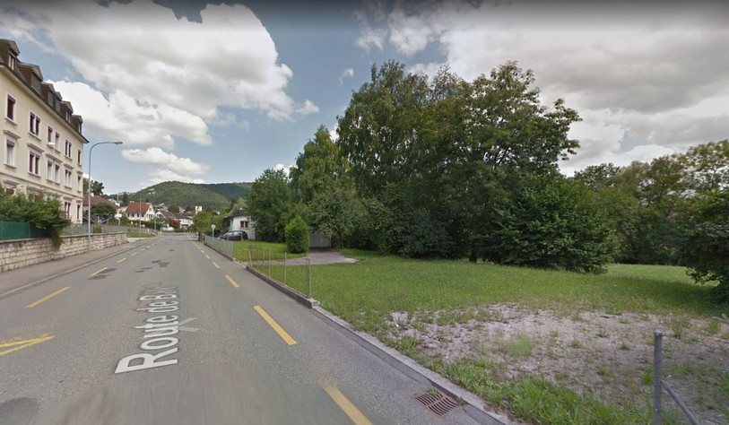 Le nouvel écopoint prendra place sur ce terrain de la route de Bâle. (Données cartographiques Google Maps 2013)