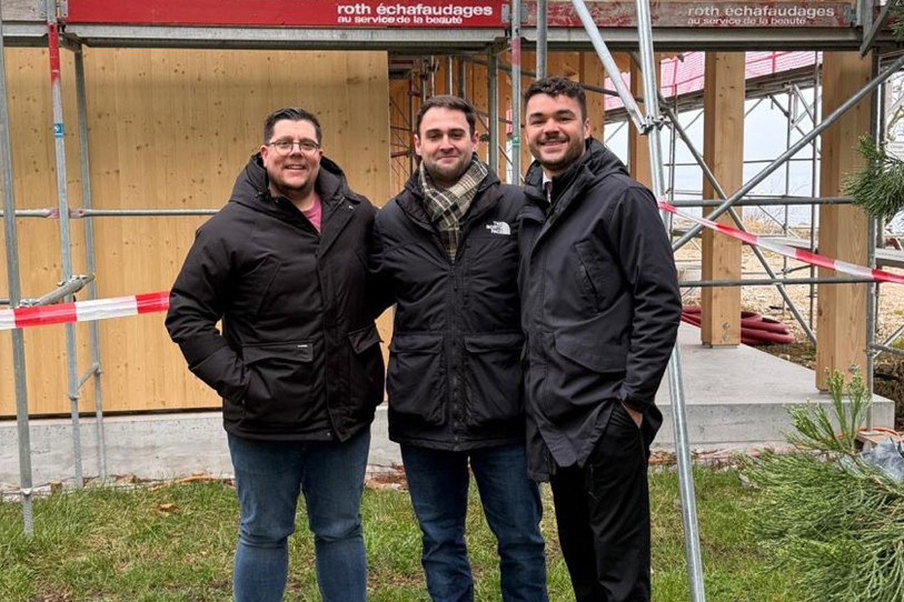 Le trio ouvrira le futur restaurant des Jeunes-Rives à l’été 2026. (Photo : Ville de Neuchâtel)
