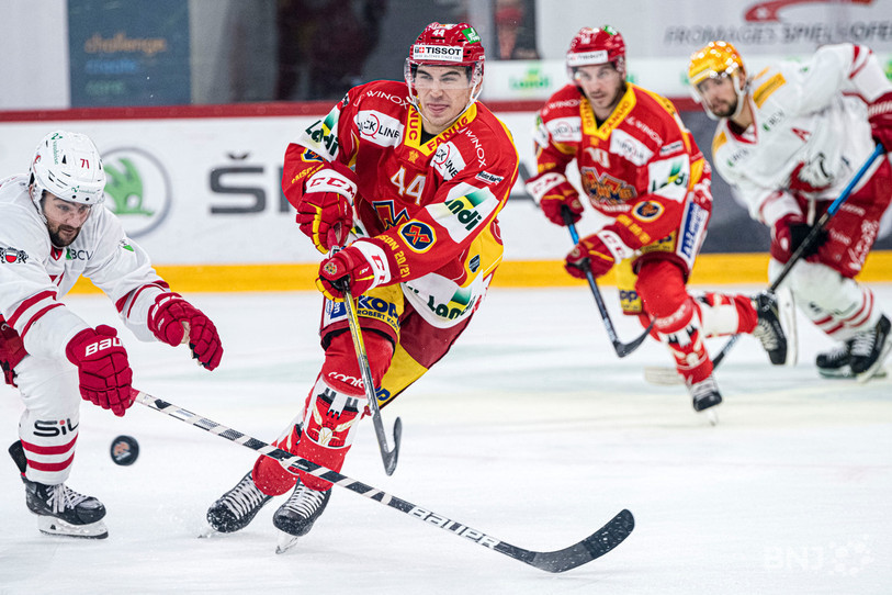 Samuel Kreis ne portera plus le maillot du HC Bienne la saison prochaine. (Photo : archives Jonathan Vallat)