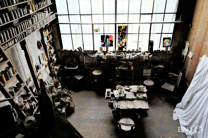 L'atelier de Coghuf n'a pas changé depuis le décès de l'artiste en 1976.