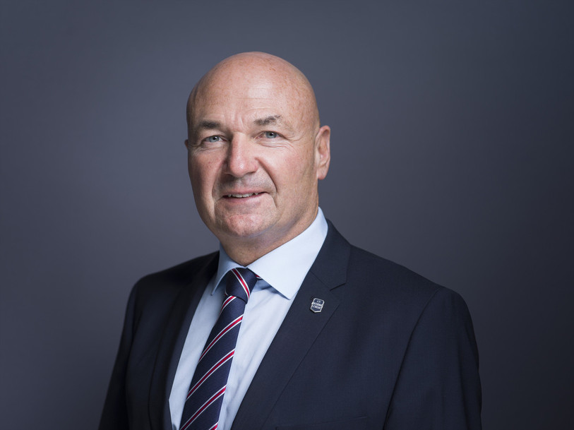 Denis Vaucher est le directeur de la National League et de la Swiss League (photo : KEYSTONE/Gaetan Bally).