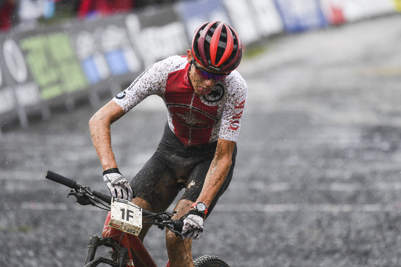 Alexandre Balmer a joué des coudes dans la boue allemande (photo : KEYSTONE/Gian Ehrenzeller).