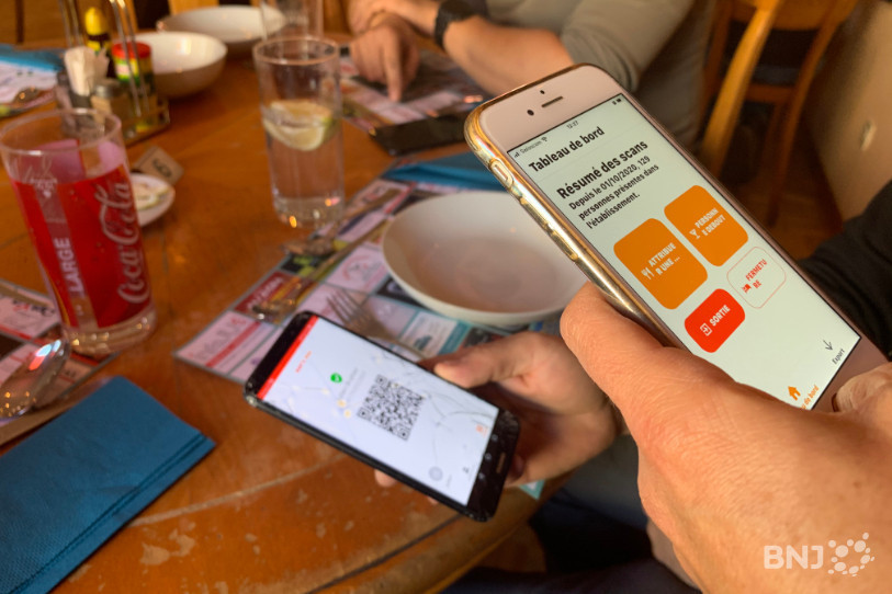 L'exécutif jurassien encourage l'utilisation d'application électroniques de traçage, lors de sorties en terrasse.