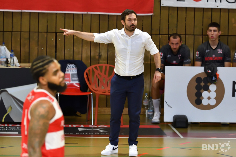 Vladimir Ruzicic et le BC Boncourt n'ont pas pu rivaliser avec Fribourg mercredi soir (photo : archives/Georges Henz).