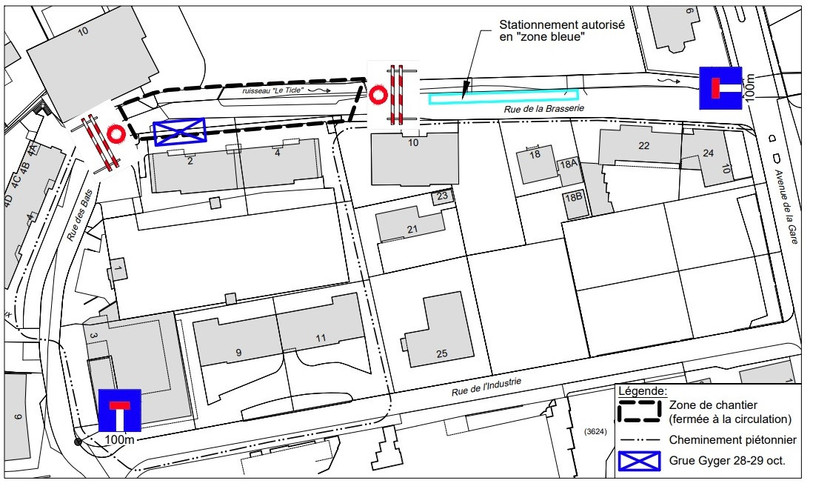 Un accès sera possible uniquement par l'Avenue de la Gare. (Photo : Service UETP).
