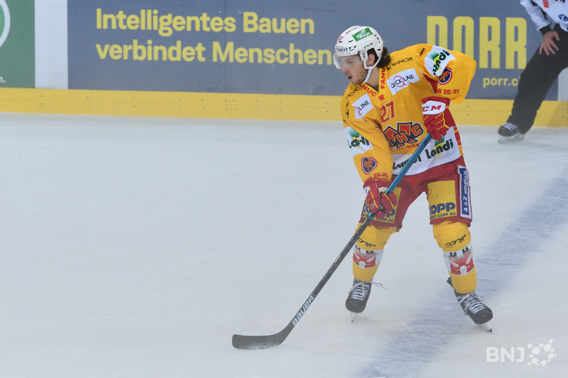Yannick Rathgeb a inscrit le 2-1 qui a mis le HCB sur orbite. (photo : Georges Henz Archives).