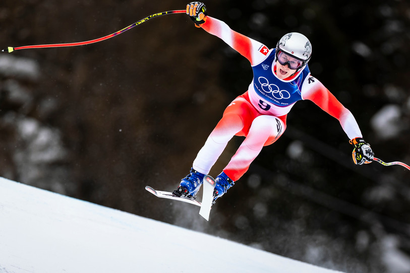 Marco Odermatt lors de l'entraînement de descente ce mercredi à Bormio. (Photo : Keystone / AP / Michael Buholzer)