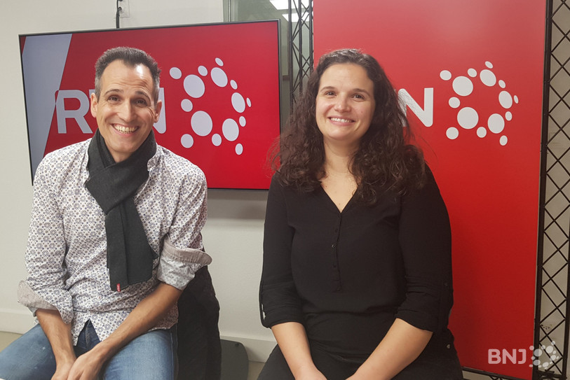 Noël Antonini, parrain de la manifestation et Jennifer Recoing, responsable d'antenne adjointe de RTN.