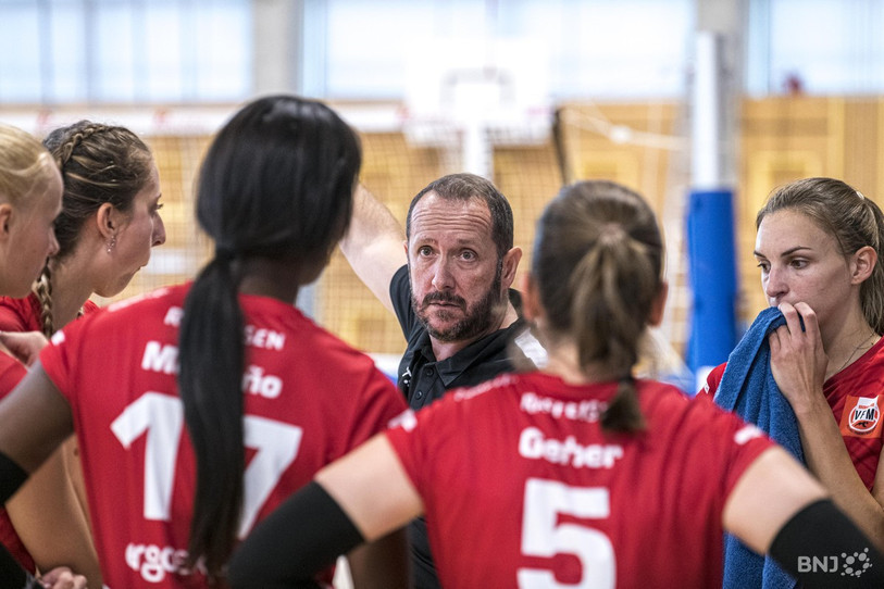 Olivier Lardier et le Volleyball Franches-Montagnes ont été battus par Kanti Schaffhouse dimanche (photo : archives, Jonathan Vallat).