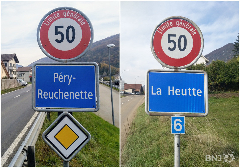 L'entrée des deux villages.