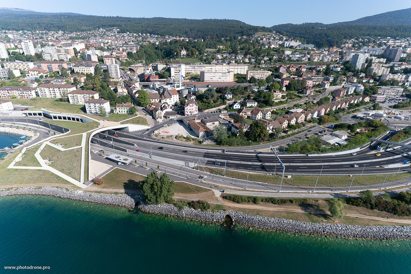 Près de 200 logements devraient voir le jour au sud de Serrières d'ici 2026. (photo : Implenia)