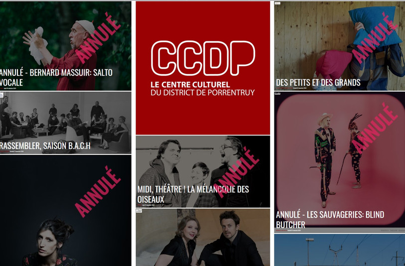 Le Centre Culturel de Porrentruy a déjà annulé ses représentations des deux prochaines semaines. (Photo : cultureporrentruy.ch).