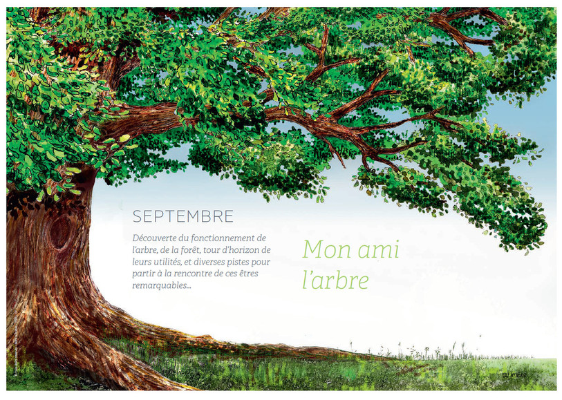 La couverture de la Boîte nature de septembre dernier, illustrée par Laetitia Deal (image : Valérie Fleury Wüthrich).