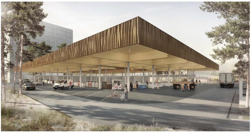 Le projet de centre de recyclage de Bienne. (Photo: Ville de Bienne)