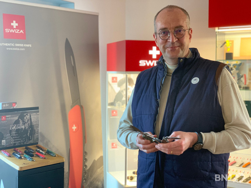 Grégoire Bouille, PDG d’Helvetica Brands qui détient la marque Swiza.