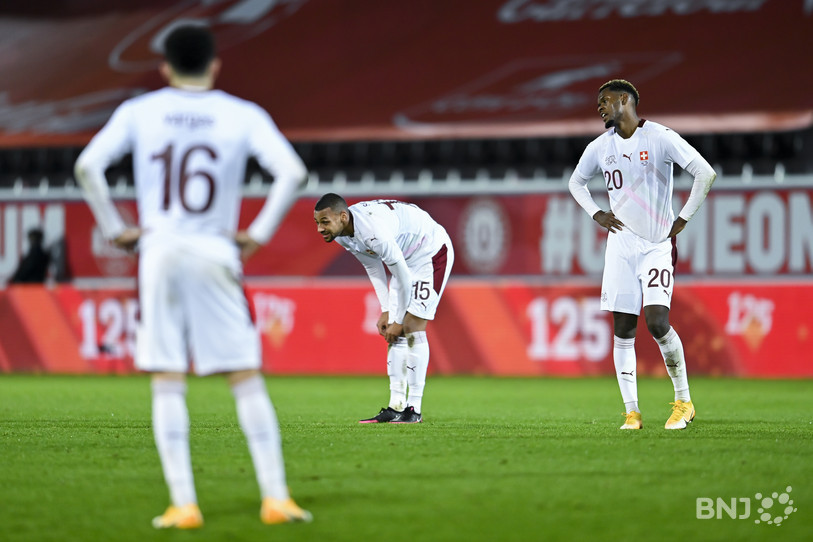 L'équipe de Suisse de football s'est inclinée mercredi soir face à la Belgique. (Photo : KEYSTONE/Laurent Gillieron).