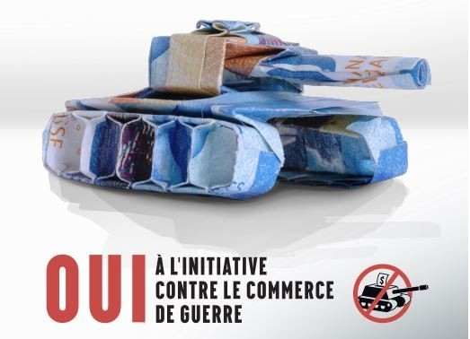 L'initiative exige que l’argent suisse ne serve plus à financer les entreprises productrices de matériel de guerre.