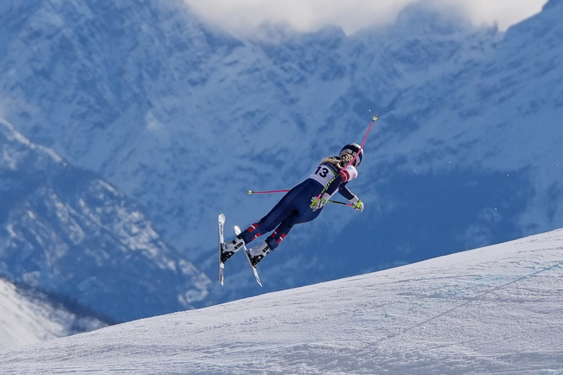 Le dernier envol de Lindsey Vonn en carrière ne s’est pas terminé comme la superstar américaine l’avait imaginé. (Photo : AP Photo/Jacquelyn Martin)