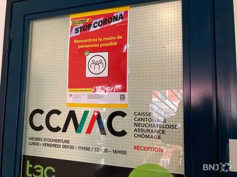 La Caisse cantonale neuchâteloise d'assurance chômage dans ses locaux de l'avenue Léopold-Robert à La Chaux-de-Fonds. 